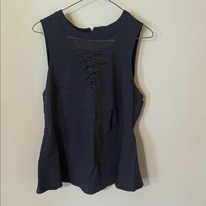 Torrid grey Sleeveless Fitted Peplum Blouse 0X